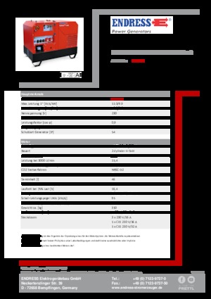 डीजल पावर जनरेटर Endress ESE 1008 HG ES DI ISO DUPLEX Silent Plus