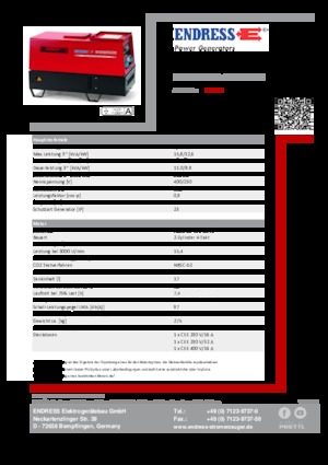 डीजल पावर जनरेटर Endress ESE 1204 DHS-GT ES ISO DI