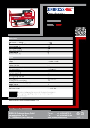 डीजल पावर जनरेटर Endress ESE 404 YS DI