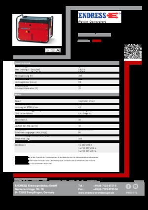 डीजल पावर जनरेटर Endress ESE 406 YS-GT ISO DI