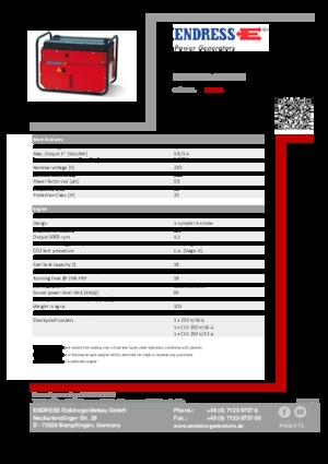 डीजल पावर जनरेटर Endress ESE 406 YS-GT ISO DI