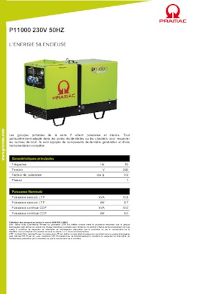 डीजल पावर जनरेटर PRAMAC Lifter P 11000 SYA
