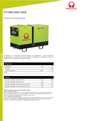 डीजल पावर जनरेटर PRAMAC Lifter P 11000 SYA