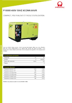 डीजल पावर जनरेटर PRAMAC Lifter P 18000 TYA
