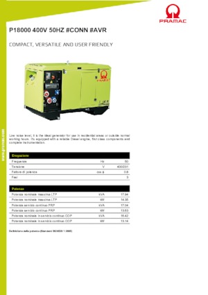डीजल पावर जनरेटर PRAMAC Lifter P 18000 TYA