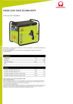डीजल पावर जनरेटर PRAMAC Lifter P 4500