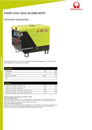 डीजल पावर जनरेटर PRAMAC Lifter P 6000 SYA