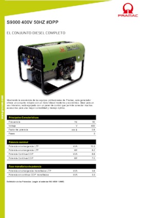 डीजल पावर जनरेटर PRAMAC Lifter S 9000 TRA