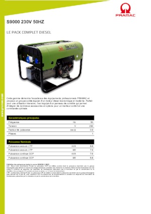 डीजल पावर जनरेटर PRAMAC Lifter S 9000 TRA