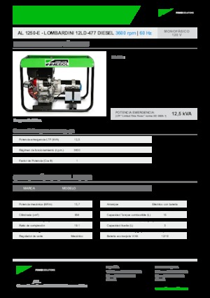 डीजल पावर जनरेटर INMESOL AL 1250-E