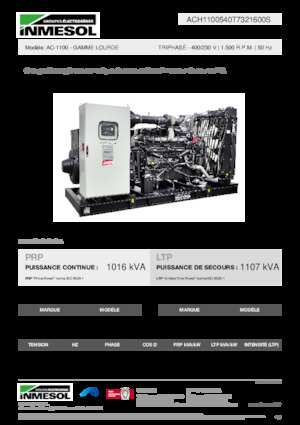 डीजल पावर जनरेटर INMESOL AC-1100