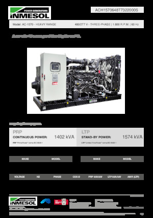 डीजल पावर जनरेटर INMESOL AC-1570