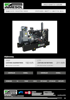 डीजल पावर जनरेटर INMESOL AI-210
