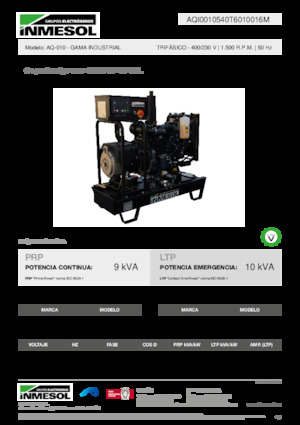 डीजल पावर जनरेटर INMESOL AQ-010