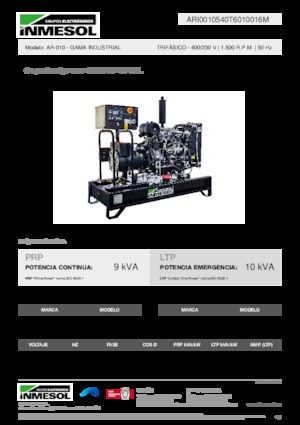 डीजल पावर जनरेटर INMESOL AR-010