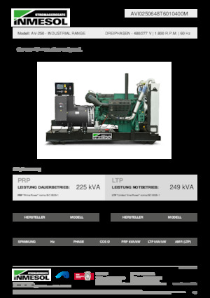 डीजल पावर जनरेटर INMESOL AV-250