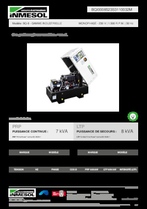 डीजल पावर जनरेटर INMESOL BQ-8