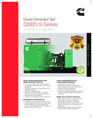 डीजल पावर जनरेटर Cummins C160D5P