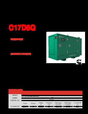डीजल पावर जनरेटर Cummins C17D5Q