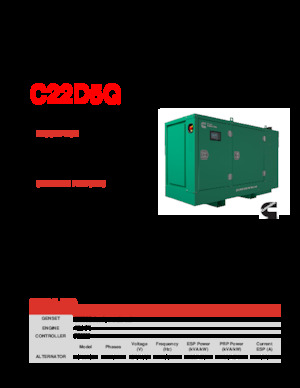 डीजल पावर जनरेटर Cummins C22D5Q