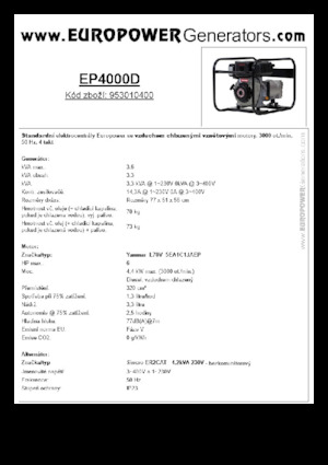 डीजल पावर जनरेटर Europower EP4000D (S)
