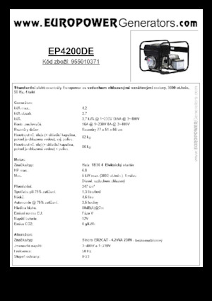 डीजल पावर जनरेटर Europower EP4200DE (S)