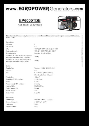 डीजल पावर जनरेटर Europower EP6000TDE (S)