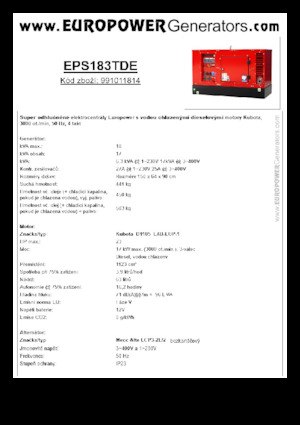 डीजल पावर जनरेटर Europower EPS183TDE (MA)