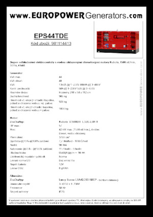 डीजल पावर जनरेटर Europower EPS44TDE (LS)