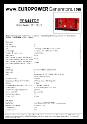 डीजल पावर जनरेटर Europower EPS44TDE (LS)