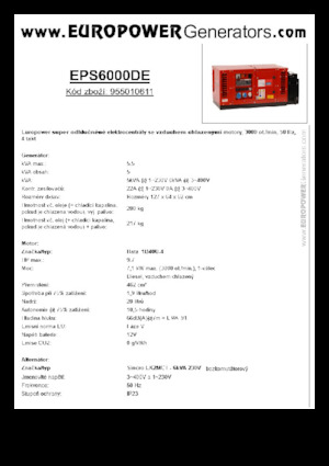 डीजल पावर जनरेटर Europower EPS6000DE (S)