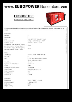 डीजल पावर जनरेटर Europower EPS6000TDE (S)