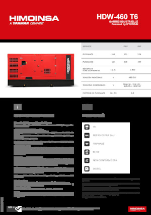 डीजल पावर जनरेटर HIMOINSA HDW-460 T6