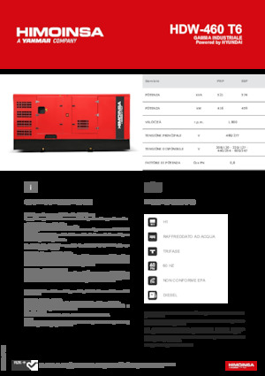 डीजल पावर जनरेटर HIMOINSA HDW-460 T6
