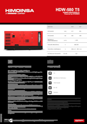 डीजल पावर जनरेटर HIMOINSA HDW-580 T5