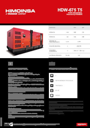 डीजल पावर जनरेटर HIMOINSA HDW-675 T5