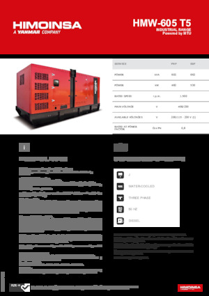 डीजल पावर जनरेटर HIMOINSA HMW-605 T5