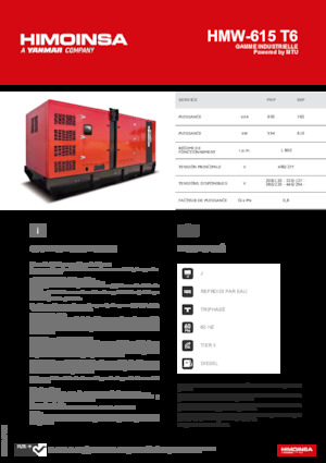 डीजल पावर जनरेटर HIMOINSA HMW-615 T6