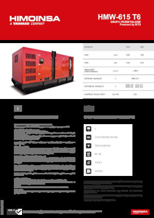 डीजल पावर जनरेटर HIMOINSA HMW-615 T6