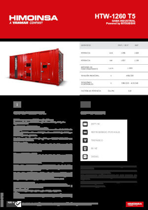 डीजल पावर जनरेटर HIMOINSA HTW-1260 T5