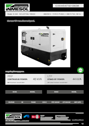 डीजल पावर जनरेटर INMESOL IC-044