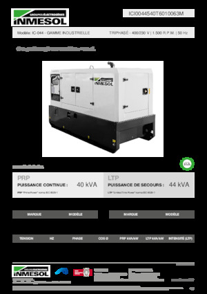 डीजल पावर जनरेटर INMESOL IC-044