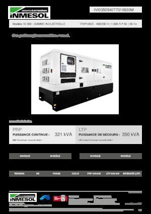 डीजल पावर जनरेटर INMESOL IV-350