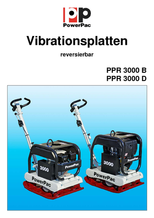 रिवर्सिबल वाइब्रेटरी प्लेट कॉम्पेक्टर PowerPac PPR 3000D/500