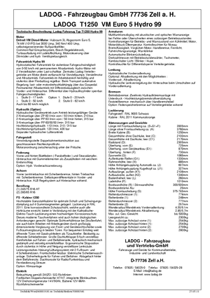 म्यूनिसिपल ट्रैक्टर फ्रंट हिच Ladog T 1250