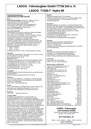 म्यूनिसिपल ट्रैक्टर फ्रंट हिच Ladog T 1550 G TransFlex