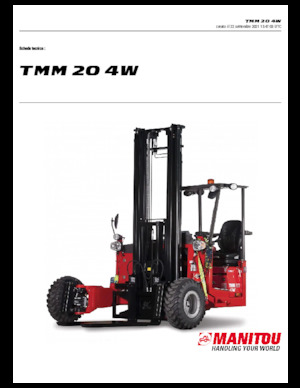 डीजल ट्रक माउंटेड फोर्कलिफ्ट Manitou TMM 20-4 W