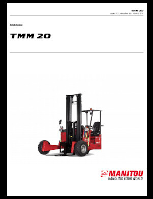 डीजल ट्रक माउंटेड फोर्कलिफ्ट Manitou TMM 20