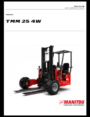डीजल ट्रक माउंटेड फोर्कलिफ्ट Manitou TMM 25-4 W