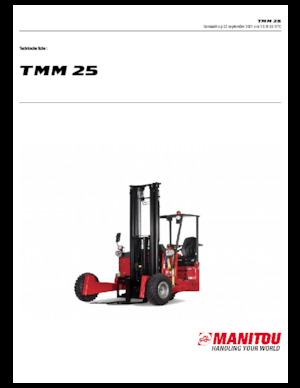 डीजल ट्रक माउंटेड फोर्कलिफ्ट Manitou TMM 25